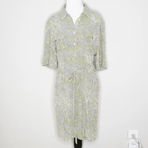 Equipment Axelle Snakeskin Print Tie Waist Dress 8 - Picture 2 of 9